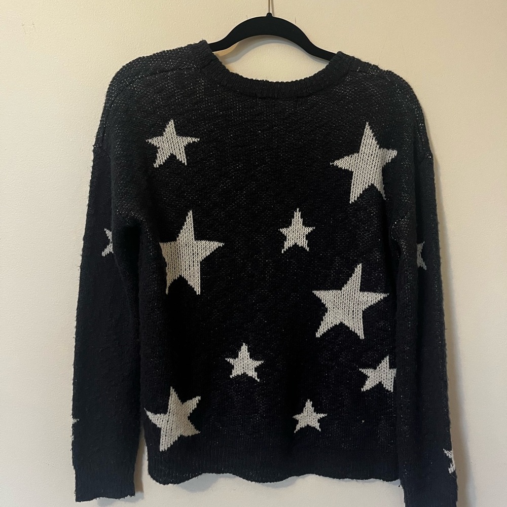 Starry Night Black and White Sweater